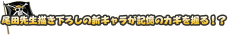 尾田先生描き下ろしの新キャラが記憶のカギを握る!?